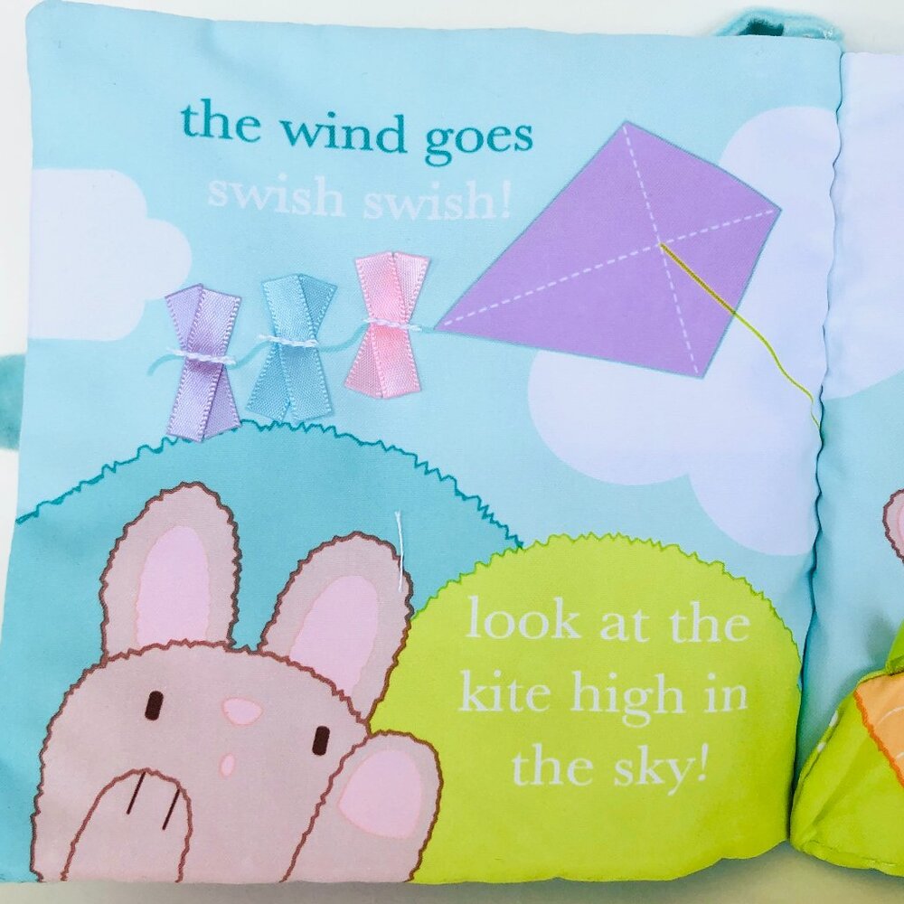 New w/ Tag-Douglas Baby Soft Plush Activity Book - Playtime With Little Bunny - Picture 10 of 15